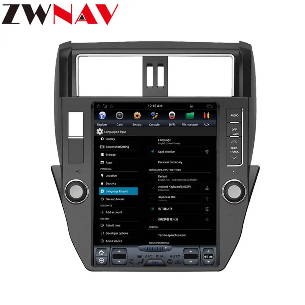 Tesla экран для TOYOTA LAND CRUISER Prado 150 2010 2017 GPS Android 9 Автомобильный мультимедийный плеер