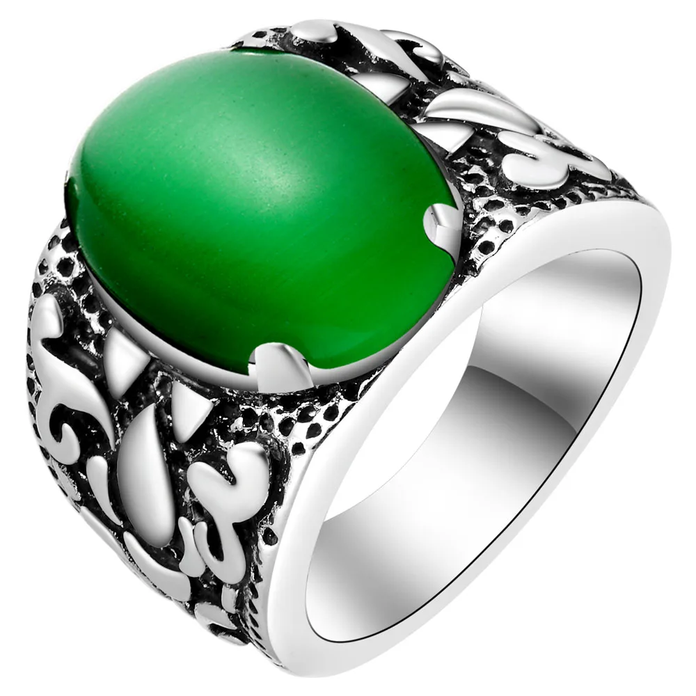 Женские кольца с искусственным драгоценным камнями большие серебряным