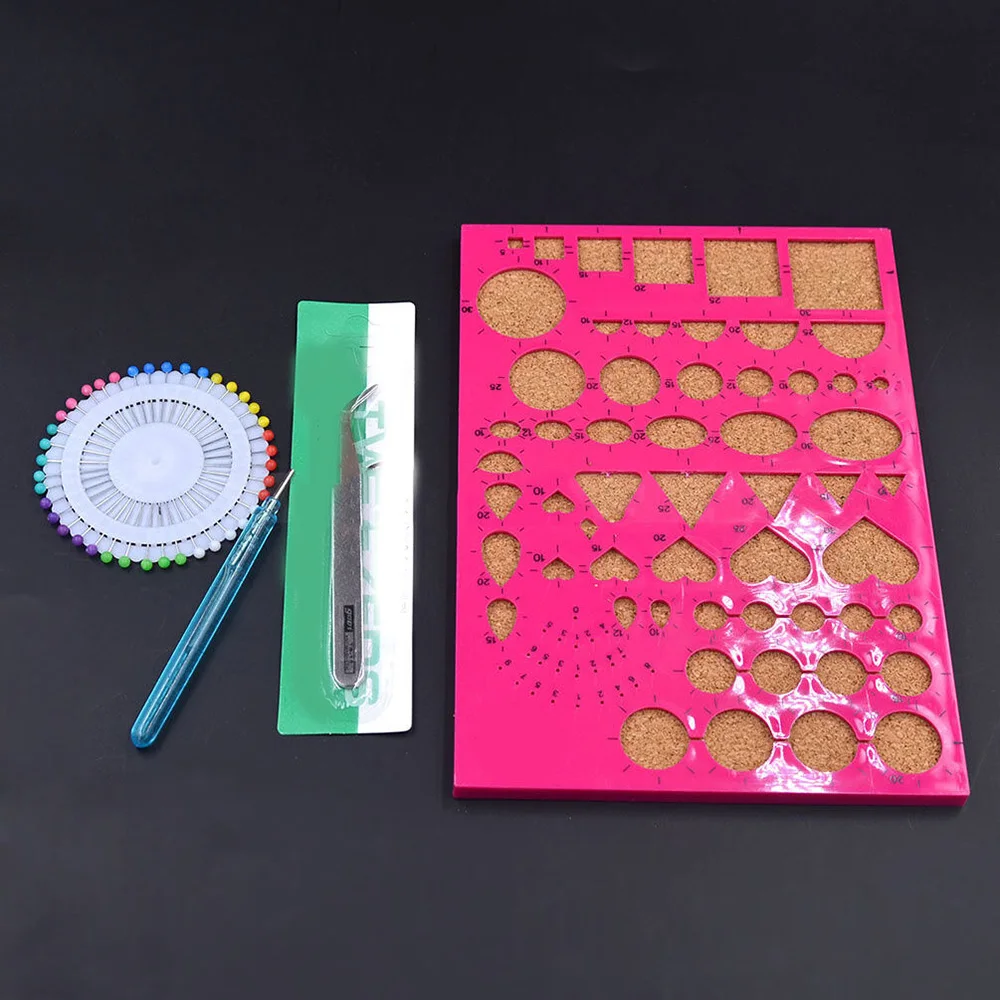 1 комплект DIY бумажный набор инструментов для квиллинга шаблон формы доска булавки иглы Пинцет Hamdmade художественные ремесла бумажный инструмент для украшения
