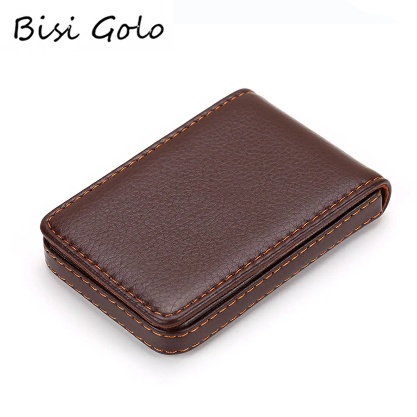 Визитница BISI GORO из искусственной кожи с RFID защитой винтажный кошелек для