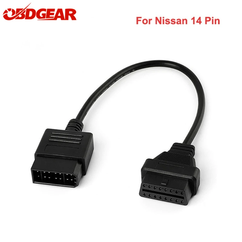 OBD кабель OBD2 для Nissan диагностический инструмент с 14 разъемами штекер на 16