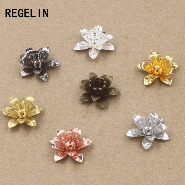 REGELIN медные филигранные цветы базовый соединитель Шариковая крышка
