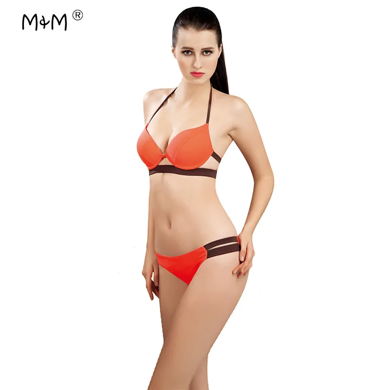 M & 2017 сексуальные бикини женский купальник Бразильский набор с подкладкой бандо
