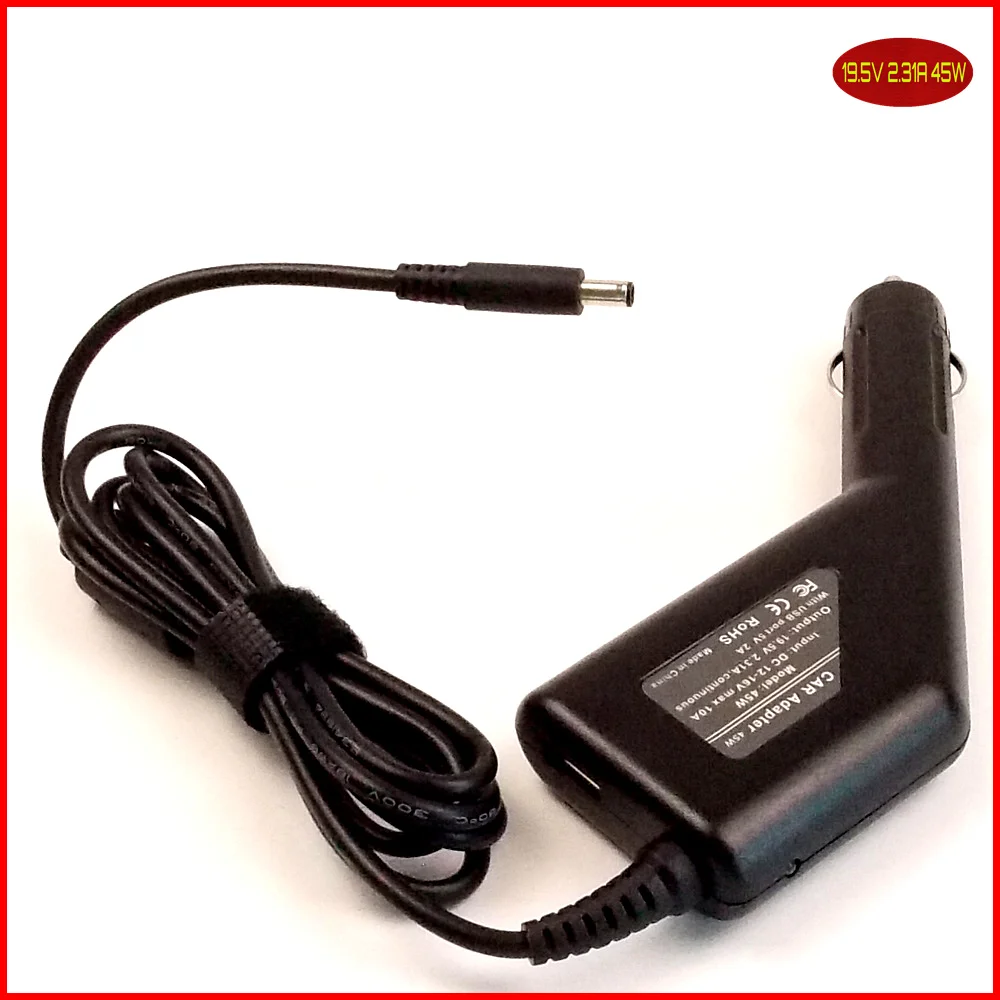 Laptop DC Power Car Adapter Charger 19.5V 2.31A + USB Port for Dell XPS 12/12-L221X/12D XPSD12-6067ALU XPSD12-5335CRBFB | Компьютеры и