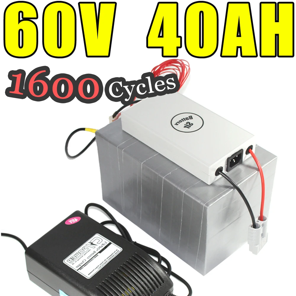 60 В 40ah lifepo4 аккумулятор для электрических велосипедов самокат Ebike 2000 Вт|battery for
