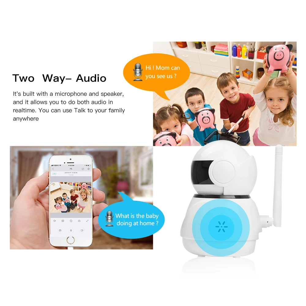 LOOSAFE Камера наблюдения домашней безопасности IP Wi Fi Беспроводной 2MP P2P ИК Cloud Storage