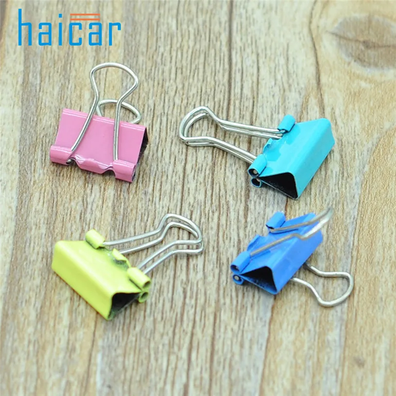 HAICAR зажим для сумки 60x красочные металлические скрепки документов 15 мм офисные