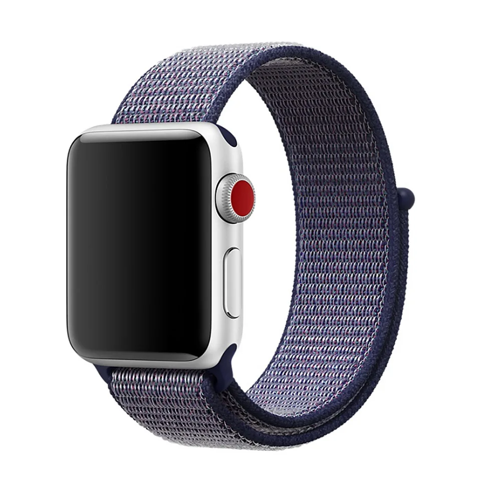 Midnight Blue Нейлоновый спортивный ремешок для Apple Watch серии 5 4 3 44 мм 40 мм ремешок для часов браслет для iwatch 4 44 мм 42 мм 38 мм 3 2 Hyper - Цвет ремешка: Midnight Blue