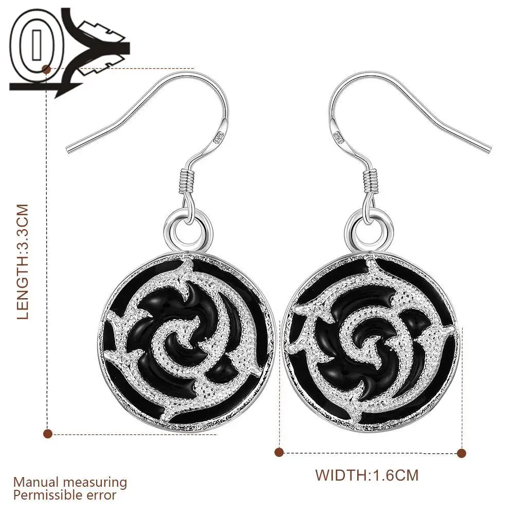 Бесплатная Доставка! Оптовая Посеребренные Серьги Свадебные Украшения