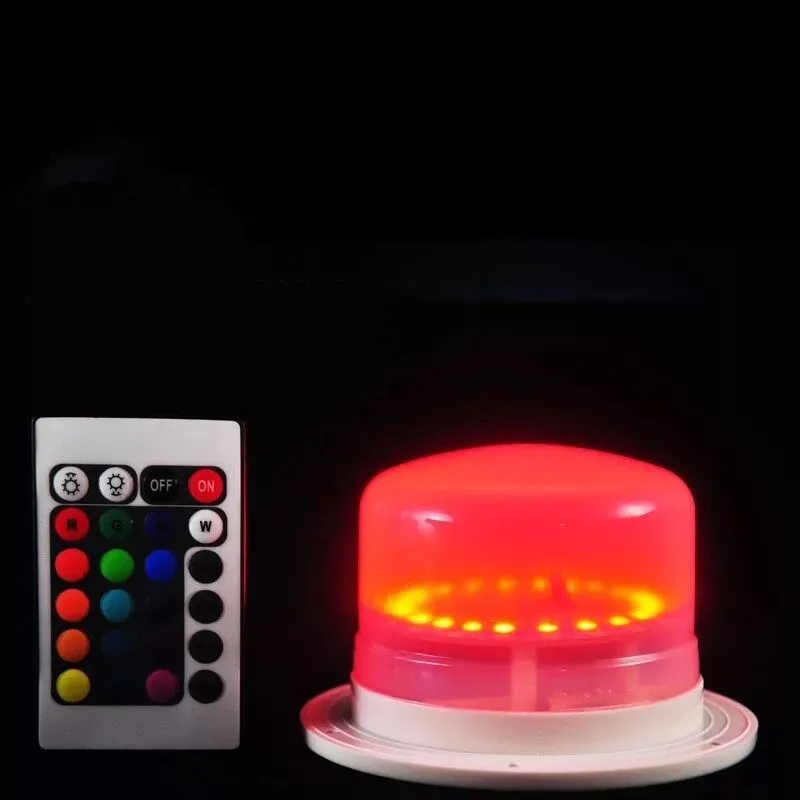 

Square 24key Remote control Rechargeable RGB waterproof 18pcs LED module Furniture Mood Light Base Under table Decor-Multicolor