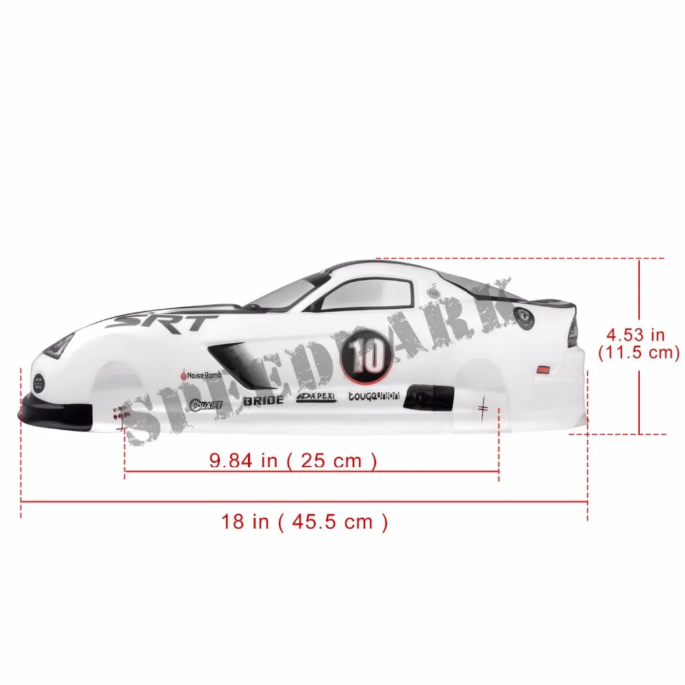 2 шт./компл. Viper srt 1:10 ПВХ Drift на дороге роспись корпус с ветер хвост для HSP Traxxas Tamiya 3 Racing HPI хобби RC части