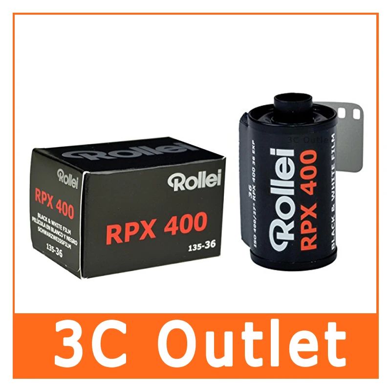 5 рулонов Rollei RPX 400 черно белая 135 пленка 35 мм 36 exp|Фотоплёнка| |