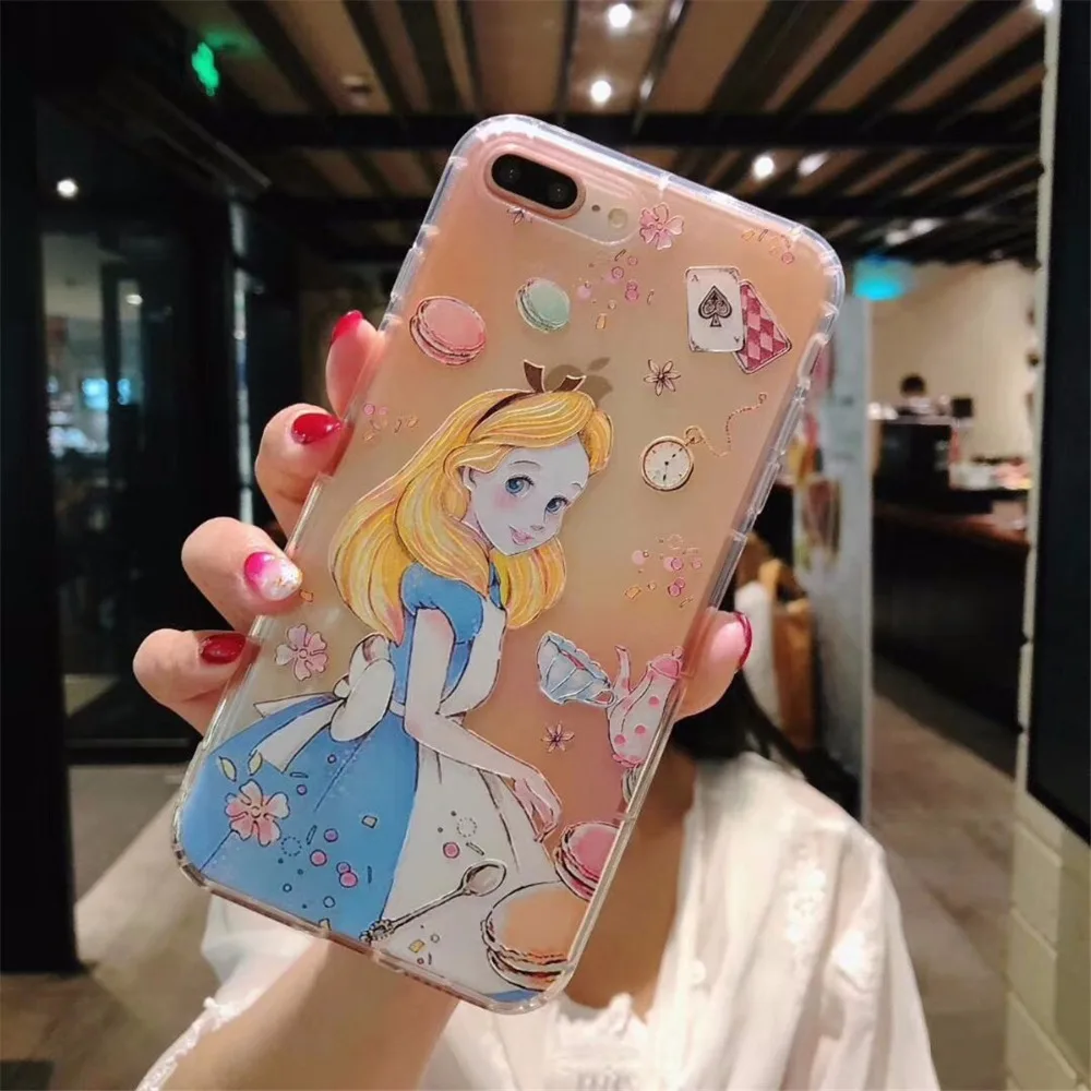 Новый мультфильм Alice Принцесса Жасмин телефон чехлы для iPhone X 8 7 plus 6s плюс высокое