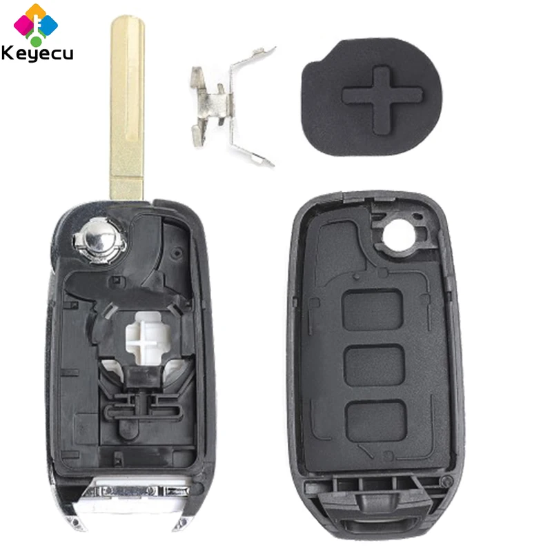 KEYECU пара замена флип/складной пульт дистанционного ключа автомобиля оболочки