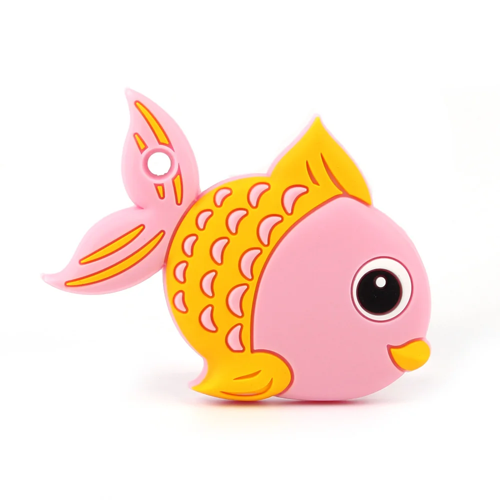 16 TYRY. HU 1 шт. Силиконовые Прорезыватели BPA Free Mordedor Fish игрушки Детские Силиконовые для Прорезывание Зубов Бусины жевательные подвески для новорожденного ожерелья подвески - Цвет: 16