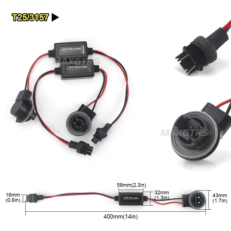 2X 1156 Ba15s 1157 T10 7443 7440 Canbus поворотный сигнал проводка без ошибок резисторы со
