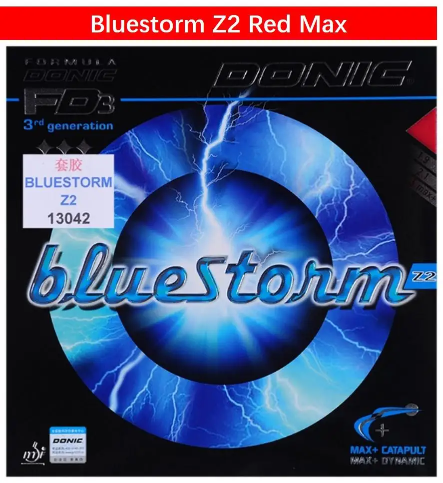 DONIC BLUESTORM BlueStorm Z1 Z2 Z3 резиновая губка для настольного тенниса Tenis De Mesa Max - Цвет: Z2 RED MAX