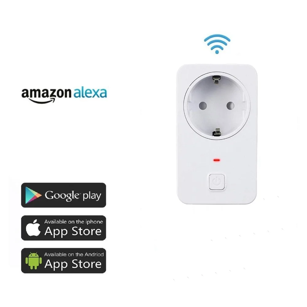 AOFO умная Wi-Fi розетка, также работает с Amazon Alexa [Echo и Echo Dot] и Google Home, с управлением приложения в любом месте и в любое время