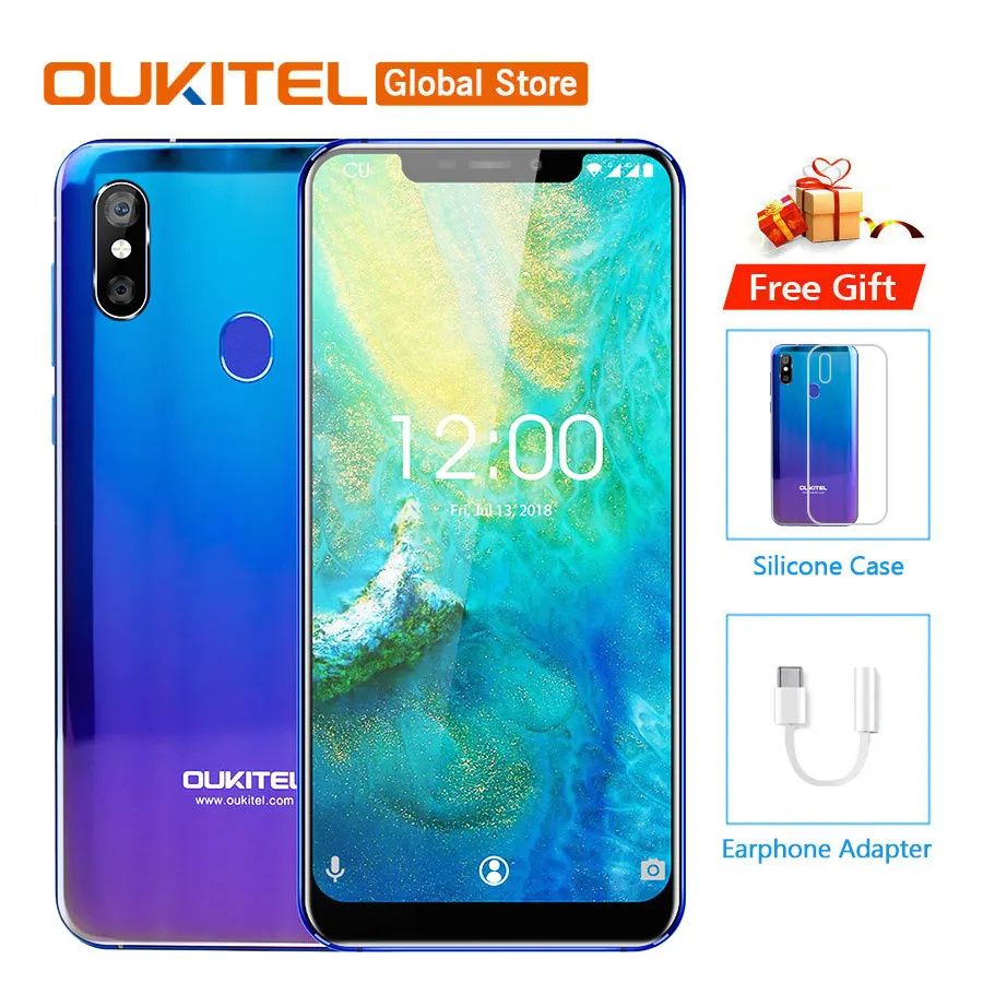 OUKITEL U23 6,1" 18:9 Android 8,1 MT6763T Helio P23 Восьмиядерный 6 ГБ 64 Гб 3500 мАч 16 МП беспроводной заряд лица ID мобильный телефон