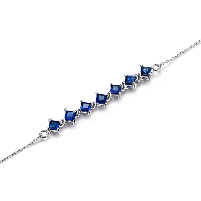Натуральный сапфир 18 К чистое золото женские браслеты Изящные Ювелирные изделия
