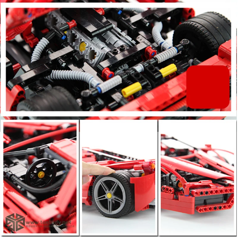 1359 шт. Bela 9186 Enzo 1:10 DIY модель автомобиля строительные блоки наборы Обучающие пазлы