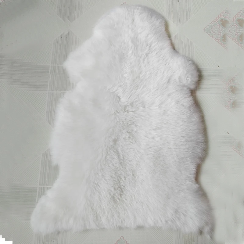 Size 100cm 60cm 7cm Австралийская Шерсть, высокое качество, овечья кожа, ткань, мех, натуральный мех, одеяло, мех, белая отделка, искусственный мех, ткань, аксессуары, подушка - Цвет: Size 100cm 60cm 7cm