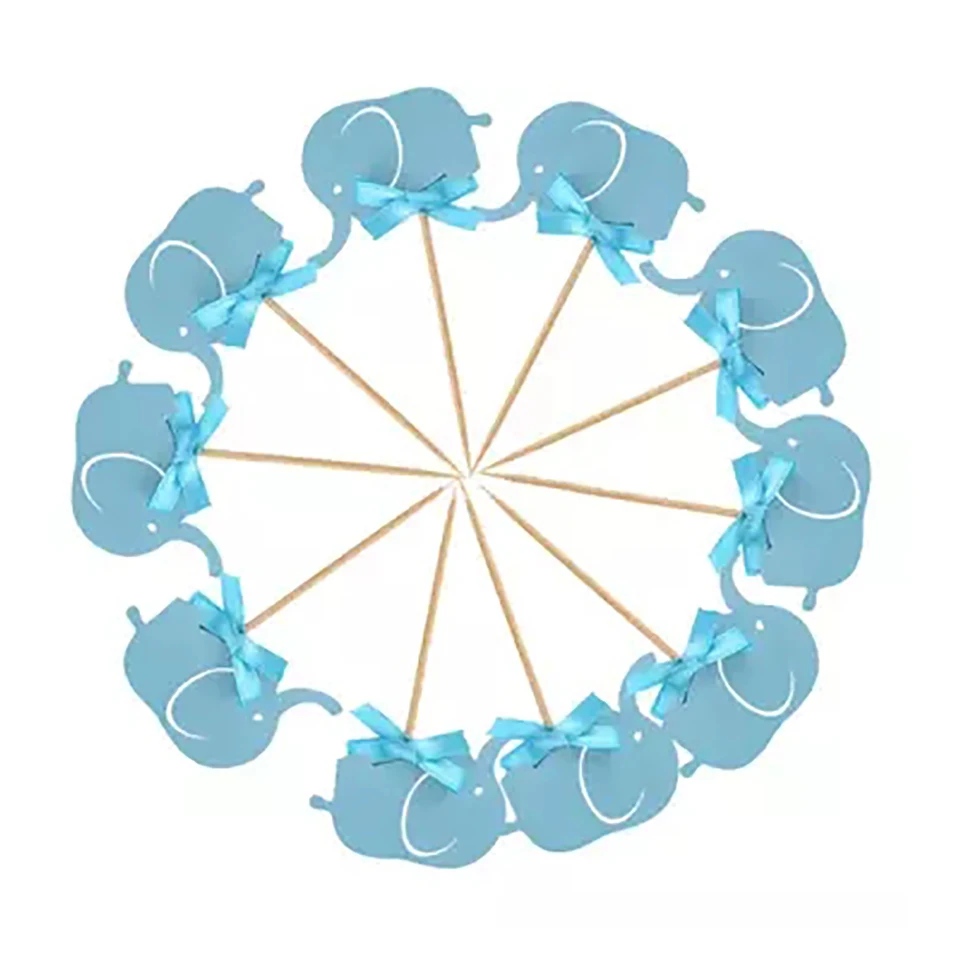 Топпер для торта Tronzo Baby Shower Boy в виде слона 10 шт. дня рождения свадьбы товары