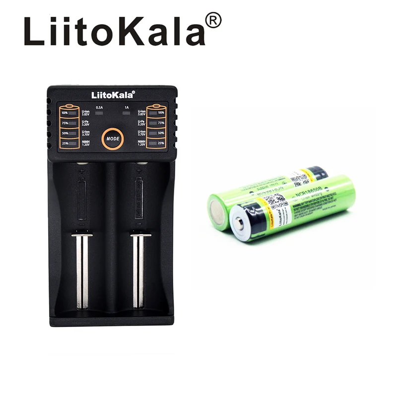 LiitoKala lii 202 USB 26650 18650 AAA AA умное зарядное устройство + 2 шт. NCR18650B 3 7 V 3400mAh литий ионная