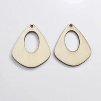 50 pcs customwood pendant flat wood earring charm