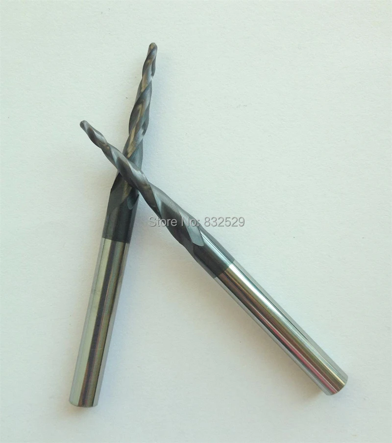 2 шт./лот HRC55 R1mm вольфрамовые твердосплавные конические конусные фрезы с