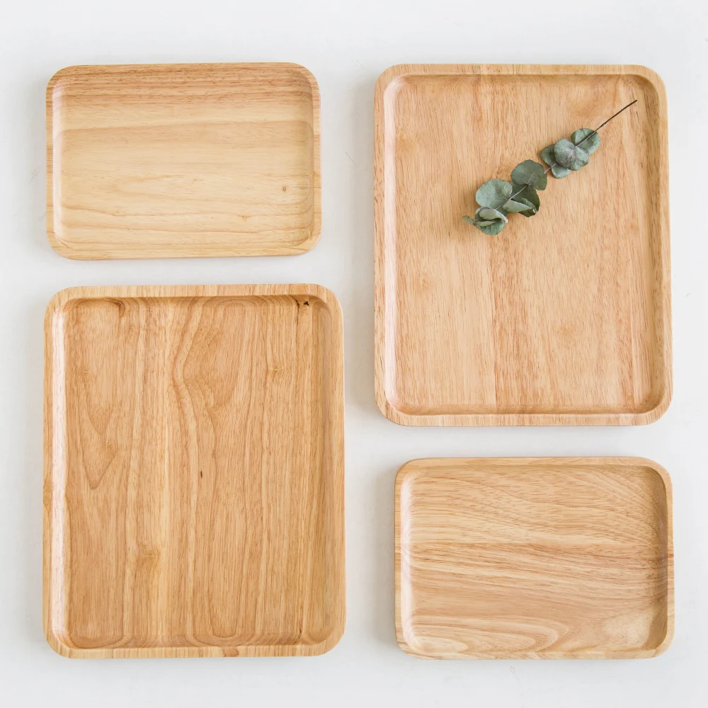 Solid Wood Rectangular Tray Bread Fruit | Дом и сад