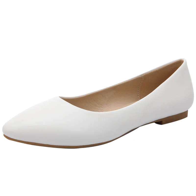 YALNN/Новая женская обувь на плоской подошве кожаные туфли с острым носком для