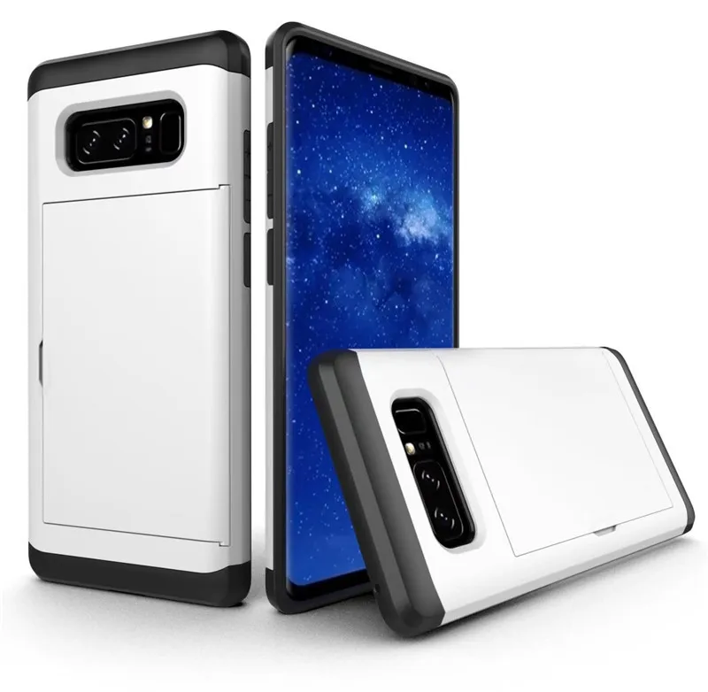 Чехол-Кошелек со слотом для кредитных карт для samsung Galaxy Note 10 Pro 9 8 S8 S9 Plus S10e S10 5G противоударный чехол-накладка из ТПУ - Цвет: Белый