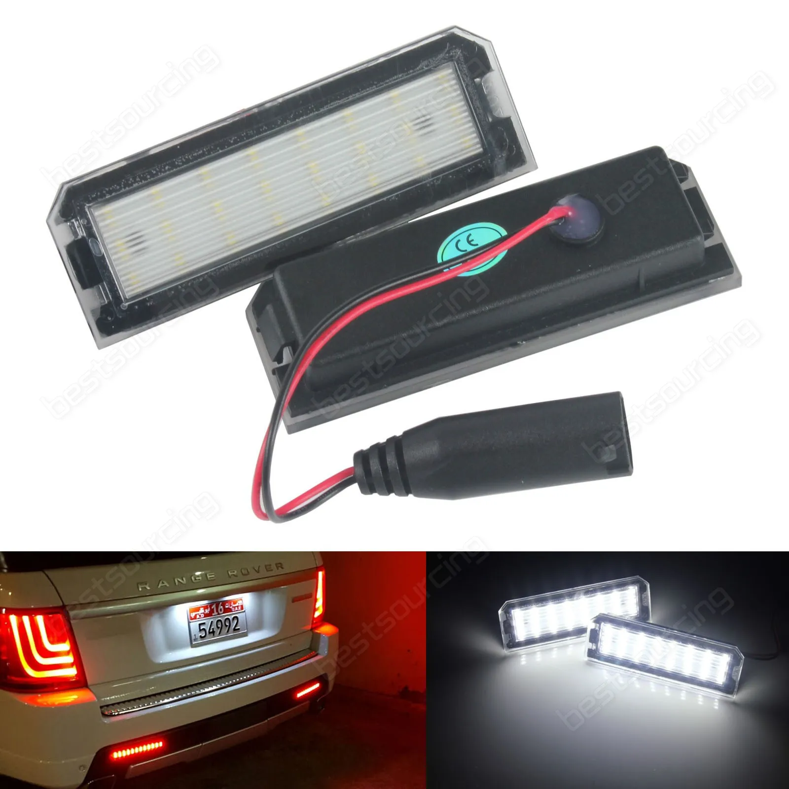 ANGRONG 2x LED номерной знак света Canbus Белый для Land Rover Range L405 2012 +|Сигнальная лампа| |