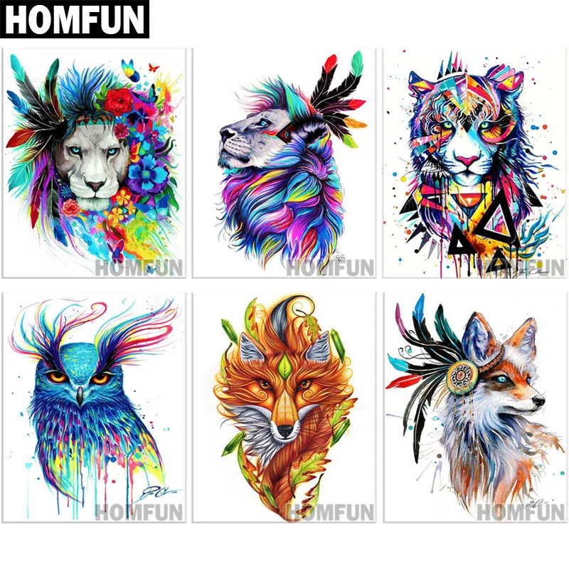 Алмазная 5D картина HOMFUN сделай сам полноразмерная/круглая Вышивка крестиком