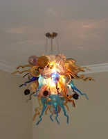 modern design warm art lamp murano blown glass balls chandelier lighting flush mounted chandeliers