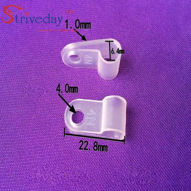 Белые аксессуары для проводов 500 шт./пакет зажимы карт типа R кабелей пучков 4N 6 4 мм