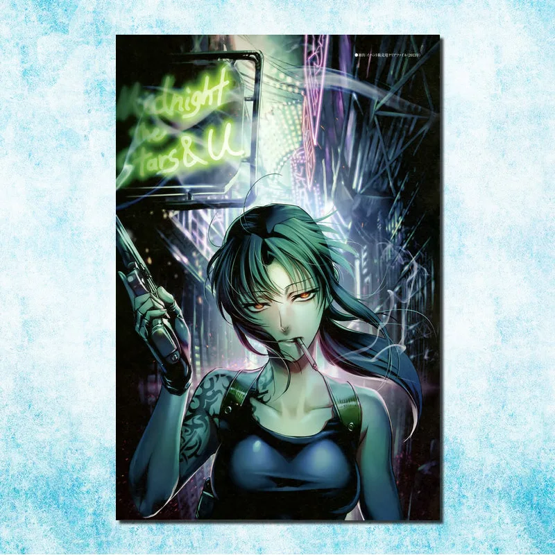 Black Lagoon Revy две стороны Аниме Арт шелк Холст печати плакатов 13x20 24x36 дюйм(ов)