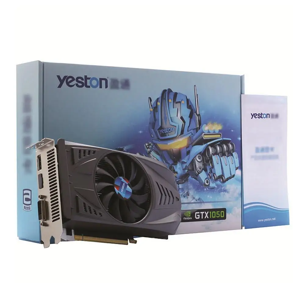 Yeston GeForce GTX 1050 Desktop Графика карты 2 ГБ GDDR5 128bit HDMI DVI DP 640sp 14nm один вентилятор pci-e x16 3.0