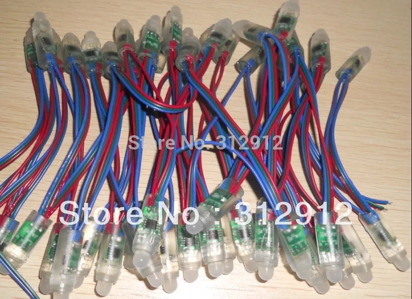 DC12V вход 12 мм WS2811 пиксельный узел 100 шт. струна класс IP68 | Лампы и освещение