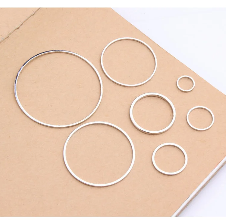 Полые Серебряный Цветной Круг Подвески Медь diy аксессуары минималистичные