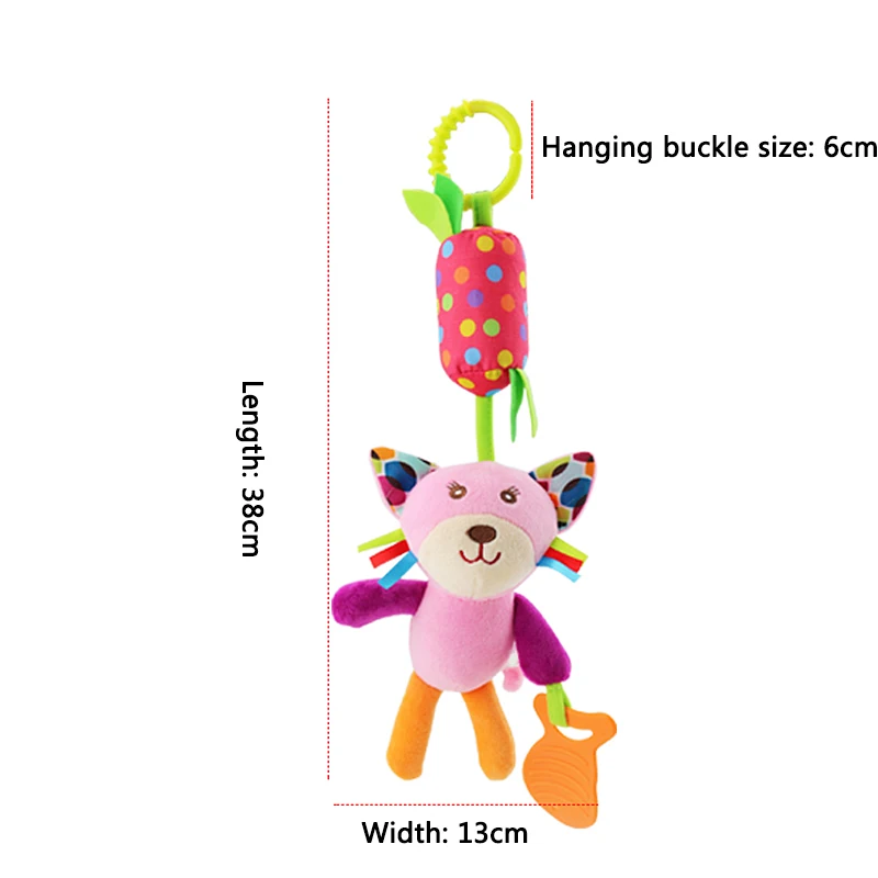 

Cute Newborns Wind Chime Animal Infant Baby Soft Crib Toy Stroller hanging Bell Rattle Mobiles for Baby Crib Children Gift
