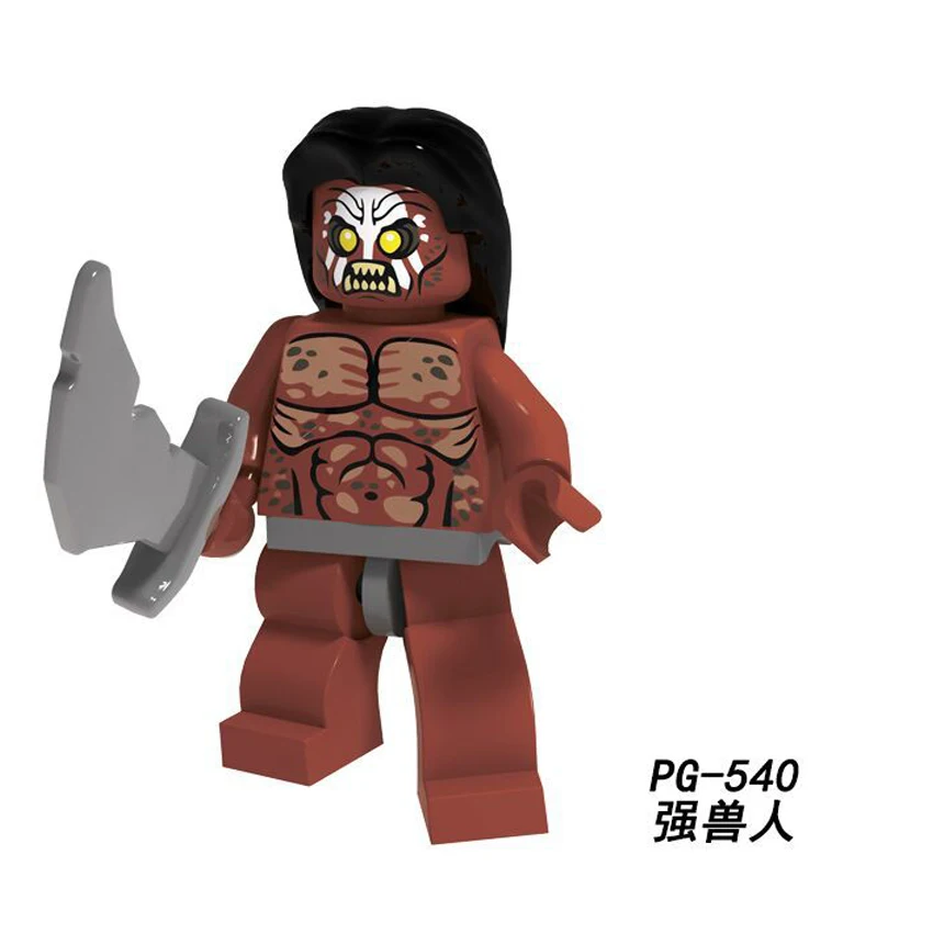 Розовый Для Властелина Колец Bilbo Baggins фигурки карликов Урук Hais Orc Azog Yazneg Bombur модель строительные блоки кирпичи игрушки - Цвет: Розовый