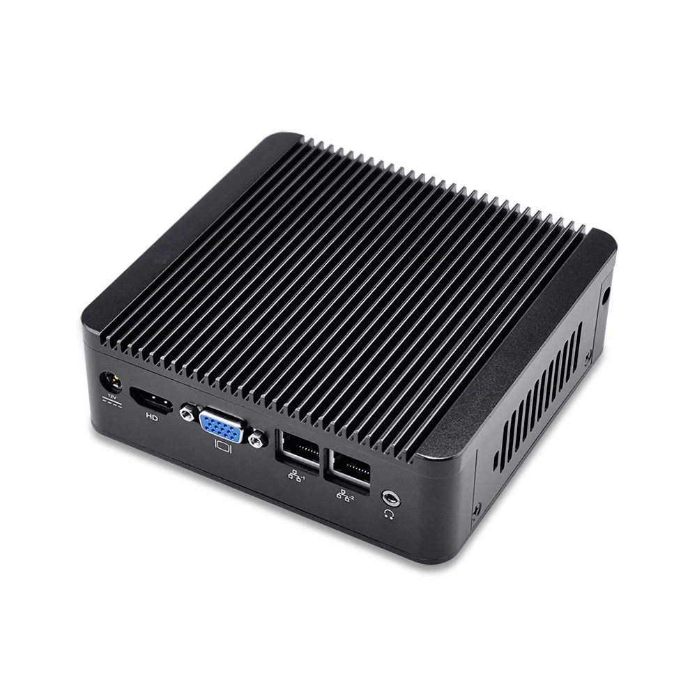 Qotom мини-ПК Barebone с Nano itx Bay trail J1900 J1800, двойной lan Pfsense Ubuntu мини-компьютер без вентилятора Промышленный мини-ПК