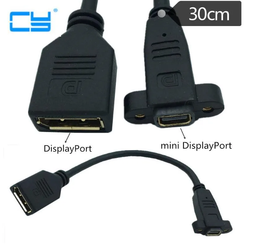 DisplayPort к Mini DisplayPortFemale гнездо панель крепление видео кабель адаптер F/F.