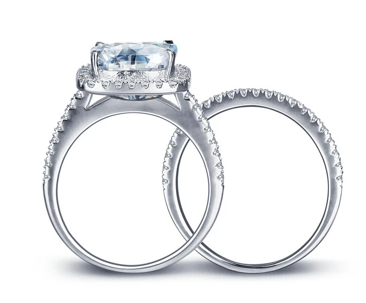 Victoria Wieck Cushion-cut Women Fashion Jewelry 10kt white gold filled Clear AAA CZ Simulated stones Wedding Ring Size 5-11 | Украшения и