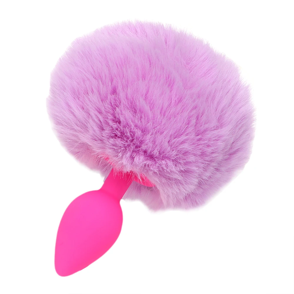 OLO Anal Sex Toys for Women Silicone Butt Plug Tail Adult Products Hairy Rabbit Erotic | Красота и здоровье