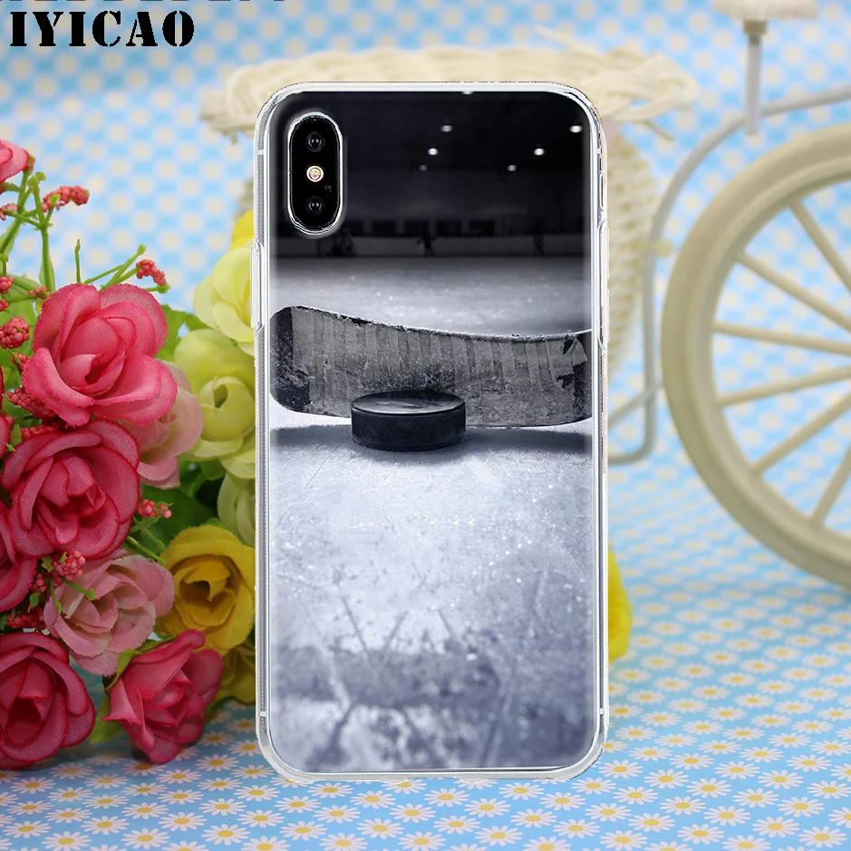IYICAO Жесткий Чехол для хоккейного катка iPhone 4 4S 5 5S Se 6 7 7plus 8 8Plus X XS MAX XR 6s Plus 11 pro