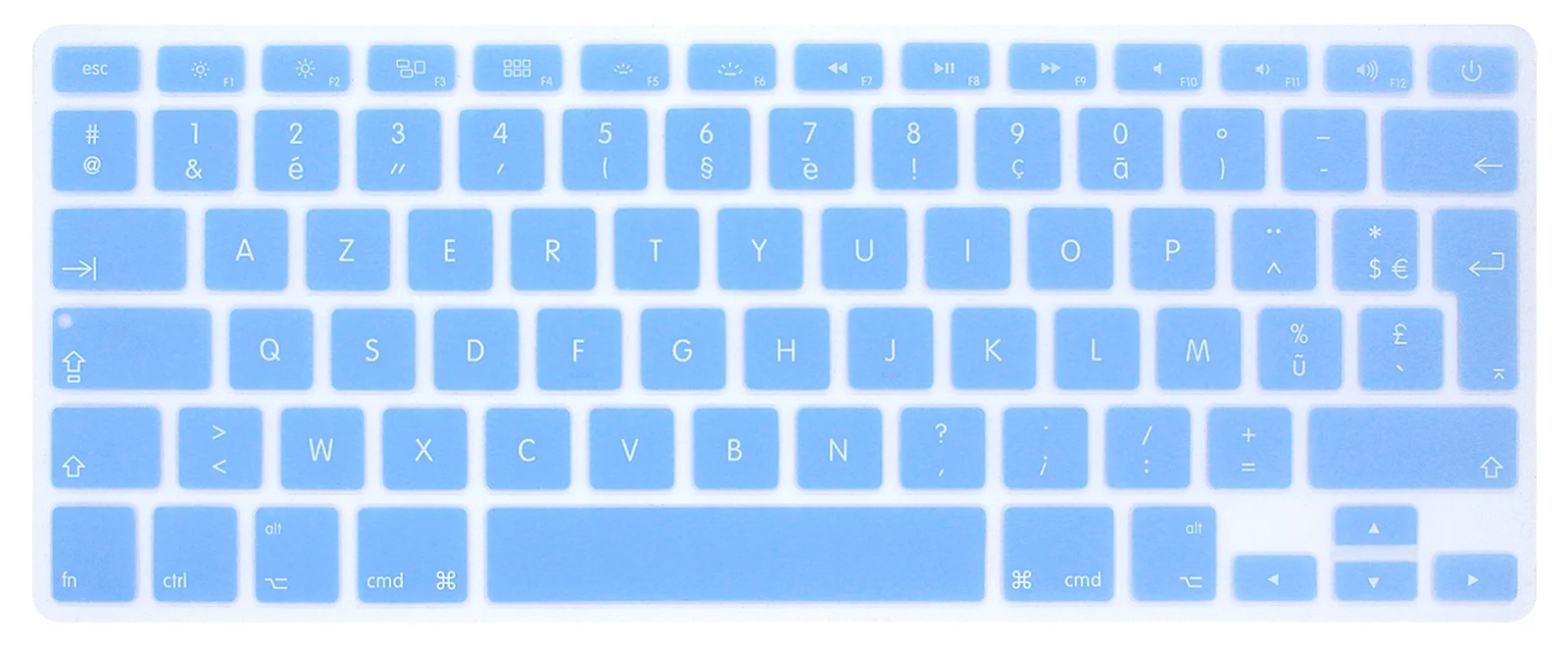 Serenity blue HRH Горячая AZERTY мягкий французский силиконовый чехол для клавиатуры для Mac Book Air Pro 13 1" 17" с дисплеем retina Версия ЕС - Цвет: Serenity blue