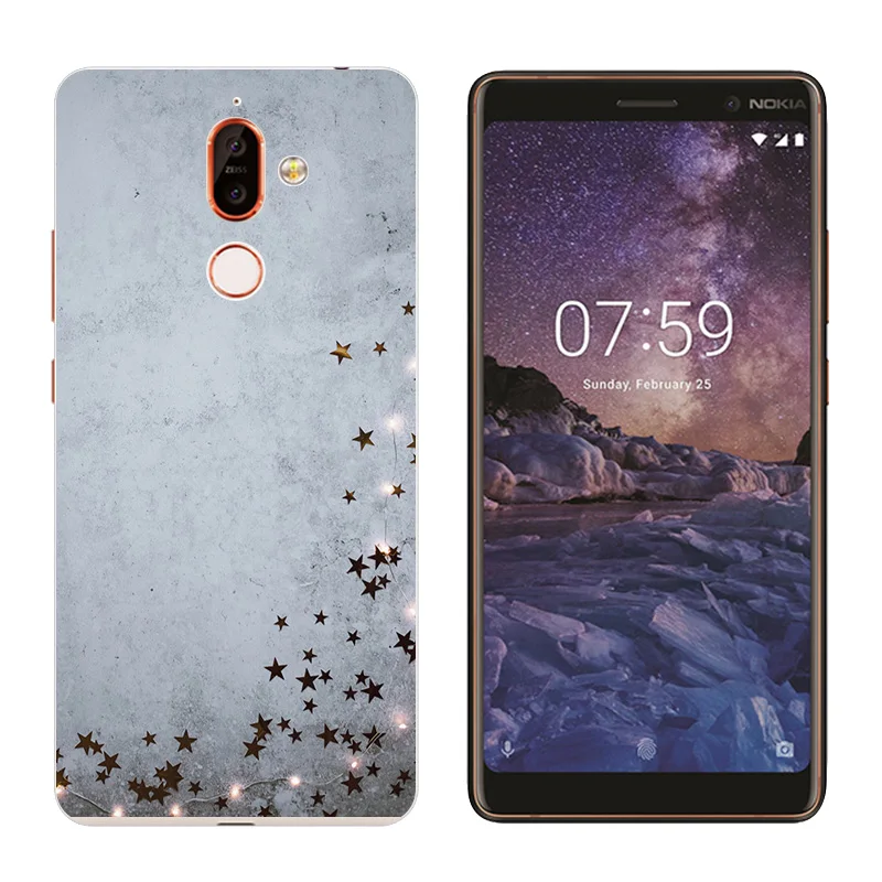 6 0 дюйма для Nokia 7 Plus чехлы телефонов мягкий силиконовый чехол NOKIA с треугольным